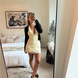 Elegant Yellow Mini Dress